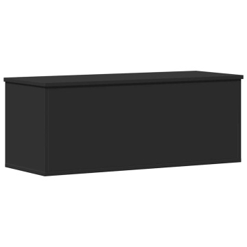Cutie de depozitare, negru, 90x35x35 cm, lemn prelucrat - Img 2