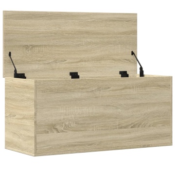 Cutie de depozitare stejar sonoma, 100x42x46 cm, lemn prelucrat - Img 6
