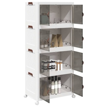 Cutie de depozitare stivuită cu roți 4 niveluri 75L 65x40x145cm - Img 1