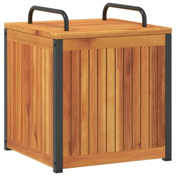 Cutie de perne de exterior 45x45x45/53cm lemn masiv acacia/oțel - Img 6