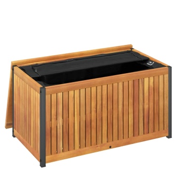 Cutie de perne de exterior 85x45x45/53cm lemn masiv acacia/oțel - Img 7