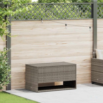 Cutie de perne de exterior gri 100x55x55,5 cm Poly Rattan - Img 1