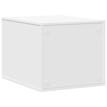 Cutie litieră pisici alb 47x59x42 cm lemn prelucrat - Img 5