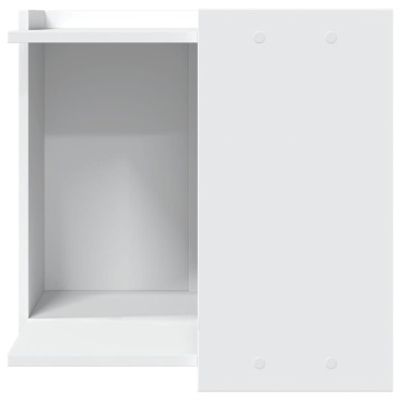 Cutie pentru litieră pisici, alb, 53x53x51 cm, lemn prelucrat - Img 4