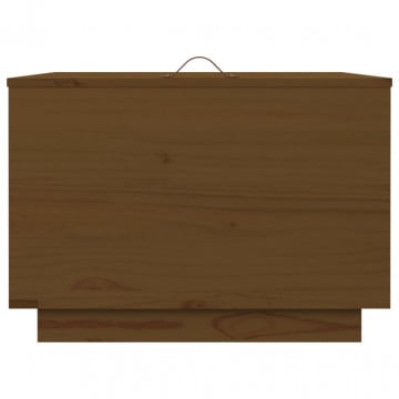 Cutii de depozitare cu capace 3 buc. maro miere lemn masiv pin - Img 6