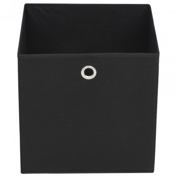 Cutii depozitare, 4 buc., negru, 28x28x28 cm, material nețesut - Img 3
