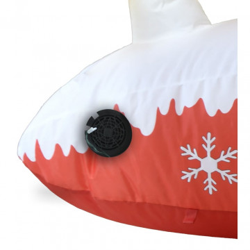 Decorațiune gonflabilă cu Moș Crăciun și reni, LED-uri, 145 cm - Img 5
