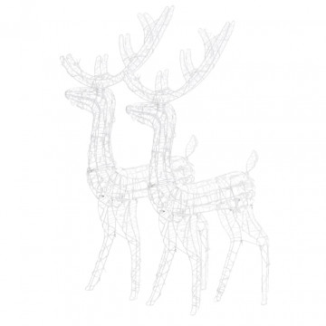 Decorațiuni reni de Crăciun, 2 buc., alb rece, 120 cm, acril - Img 4