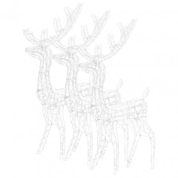 Decorațiuni reni de Crăciun, 3 buc., alb rece, 120 cm, acril - Img 4