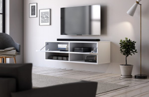 Derby 100 Comoda Tv White/White High Gloss - Img 2
