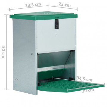 Dozator automat de hrană pentru păsări de curte cu banda 12 kg - Img 7