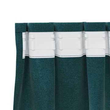 Draperii Blackout cu bandă superioară, 2 buc, catifea verde închis - Img 4
