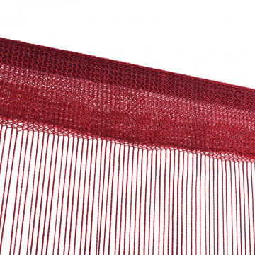 Draperii cu franjuri, 2 buc., 140 x 250 cm, roșu burgund - Img 4