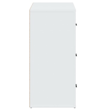 Dulap, alb, 80x33x70 cm, lemn prelucrat - Img 8