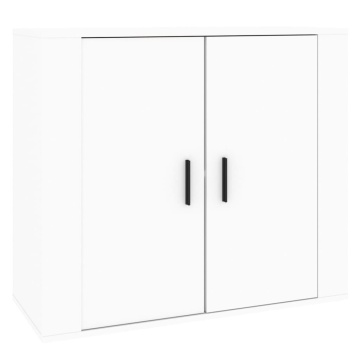 Dulap, alb, 80x33x70 cm, lemn prelucrat - Img 2