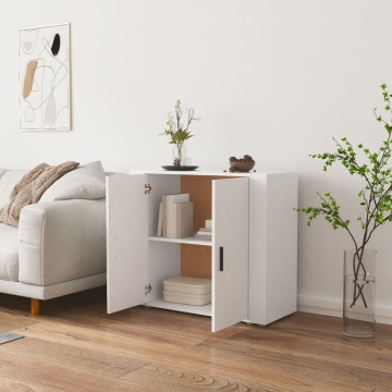 Dulap, alb, 80x33x70 cm, lemn prelucrat - Img 8