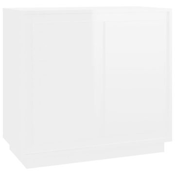 Dulap, alb extralucios, 80x34x75 cm, lemn prelucrat - Img 2