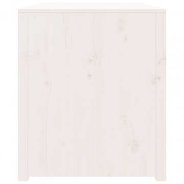 Dulap bucătărie de exterior, alb, 106x55x64 cm, lemn masiv pin - Img 5