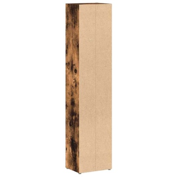 Dulap CD-uri 2 buc. stejar fumuriu 21x16x93,5 cm lemn prelucrat - Img 6