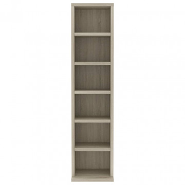 Dulap CD-uri, stejar sonoma, 21x20x88 cm, lemn compozit - Img 4