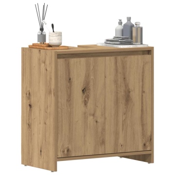 Dulap chiuvetă baie, stejar artizanal 65x33x60cm lemn prelucrat - Img 1