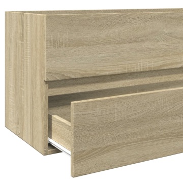 Dulap chiuvetă baie stejar sonoma 100x38,5x45 cm lemn prelucrat - Img 7