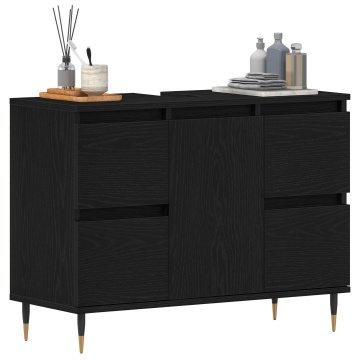 Dulap chiuvetă de baie, stejar negru 58x33x60 cm lemn prelucrat - Img 3