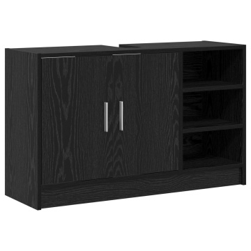 Dulap chiuvetă Stejar negru 90x29x55 cm Lemn prelucrat - Img 2