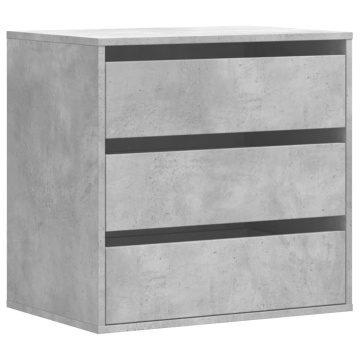 Dulap colț cu sertare gri beton 60x41x58 cm lemn prelucrat - Img 2