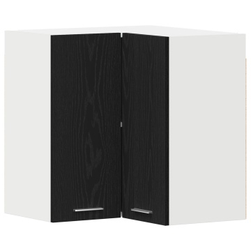 Dulap colțar suspendat - Stejar negru - 57x57x60 cm - Fabricat din lemn prelucrat - Img 2