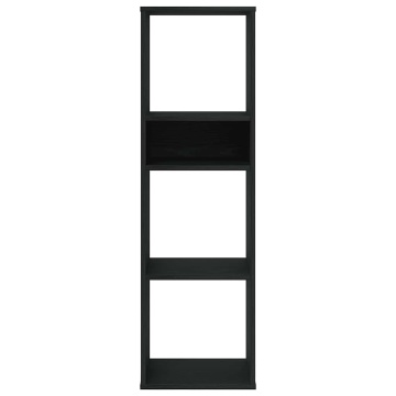 Dulap cu cărți negru 34x31x112 cm lemn prelucrat - Img 4