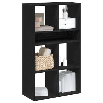 Dulap cu cărți negru 66x31x112 cm lemn prelucrat - Img 1