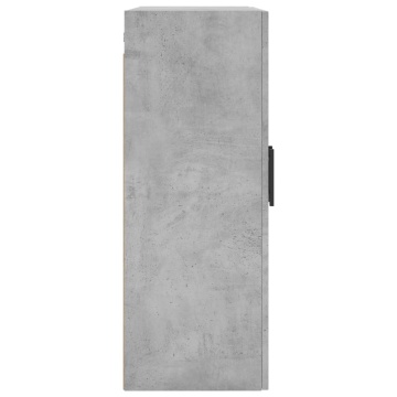 Dulap cu montaj pe perete, gri beton, 69,5x34x90 cm - Img 7