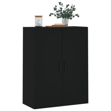 Dulap cu montaj pe perete, negru, 69,5x34x90 cm - Img 4