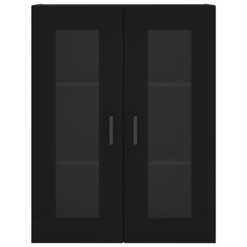 Dulap cu montaj pe perete, negru, 69,5x34x90 cm - Img 6