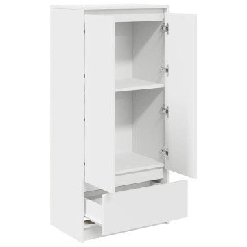 Dulap cu sertar alb 55,5x34x119,5 cm lemn de prelucrare - Img 8