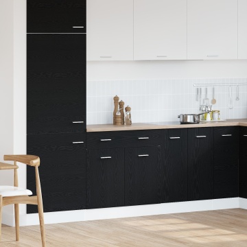 Dulap cu sertar în stejar negru, 80x46x81.5 cm, Fabricat din lemn prelucrat - Img 1