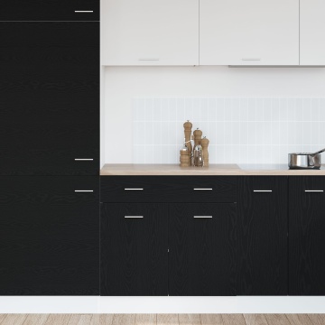 Dulap cu sertar în stejar negru, 80x46x81.5 cm, Fabricat din lemn prelucrat - Img 4