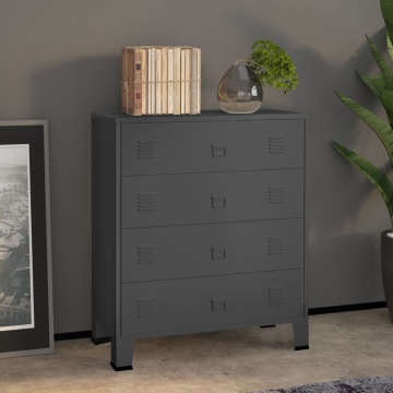 Dulap cu sertare industrial, antracit, 78x40x93 cm, metal - Img 1