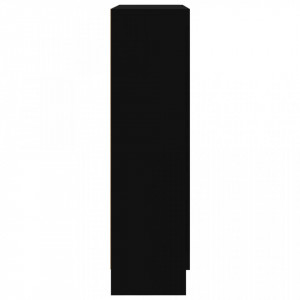 Dulap cu vitrină, negru, 82,5 x 30,5 x 115 cm, PAL - Img 6