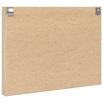 Dulap cu vitrină, stejar sonoma, 100x8,5x75 cm, lemn prelucrat - Img 5