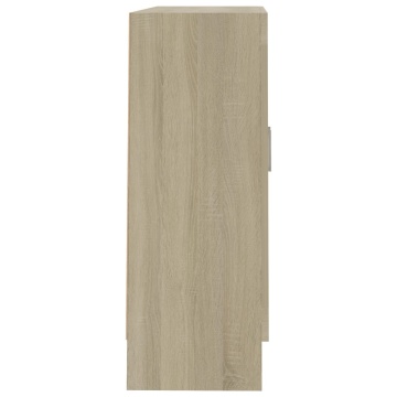 Dulap cu vitrină, stejar sonoma 82,5x30,5x80 cm lemn prelucrat - Img 6