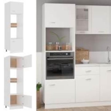 Dulap cuptor microunde “Lyon”, alb, 60 x 57 x 207 cm, PAL - Img 3