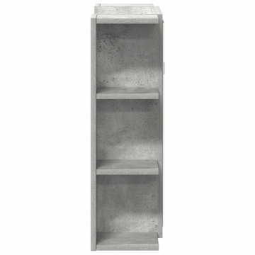 Dulap de baie cu oglindă, gri beton, 80 x 20,5 x 64 cm, PAL - Img 8