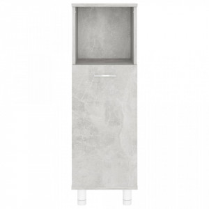 Dulap de baie, gri beton, 30 x 30 x 95 cm, PAL - Img 6