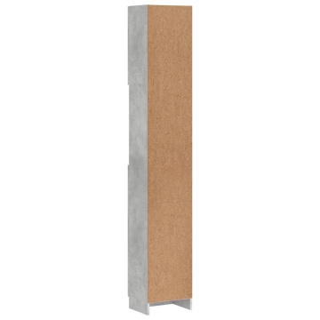 Dulap de baie, gri beton, 32 x 25,5 x 190 cm, PAL - Img 11
