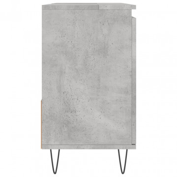 Dulap de baie, gri beton, 65x33x60 cm, lemn prelucrat - Img 5