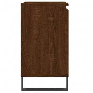 Dulap de baie, stejar maro, 58x33x60 cm, lemn prelucrat - Img 5