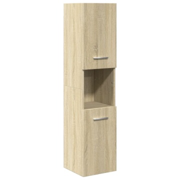 Dulap de baie, stejar sonoma, 30x30x130 cm, lemn prelucrat - Img 2