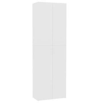 Dulap de birou, alb, 60x32x190 cm, lemn prelucrat - Img 2